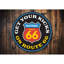 Plaque en aluminium «Get Your Kicks On Route 66»-58550817