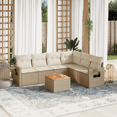 Ensemble de canapé de jardin Vidaxl beige
