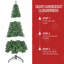 Arbre de Noël artificiel entièrement vert avec structure à charnières et support en métal pour la décoration de bureau, d'appartement ou de fête-1020817109