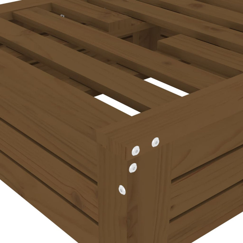 Parasol Base Cover Solid Wood Pine, Honey Brown