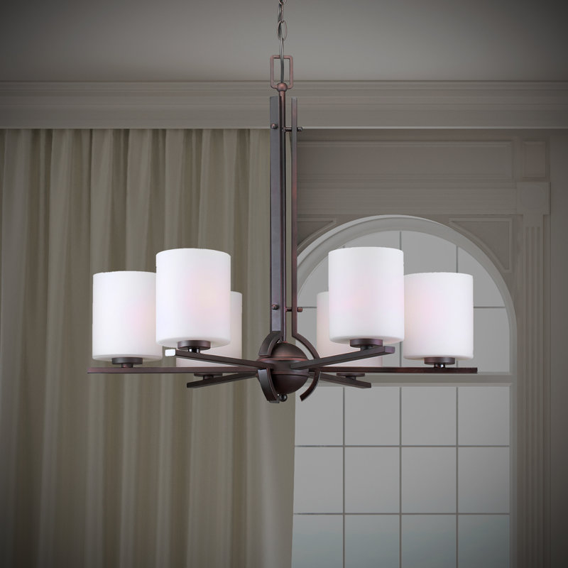 Celestia 6 - Light Dimmable Wagon Wheel Chandelier, Antique Bronze