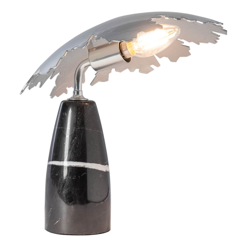 Pangea Standard Table Lamp by David Martin, White, Black Marble