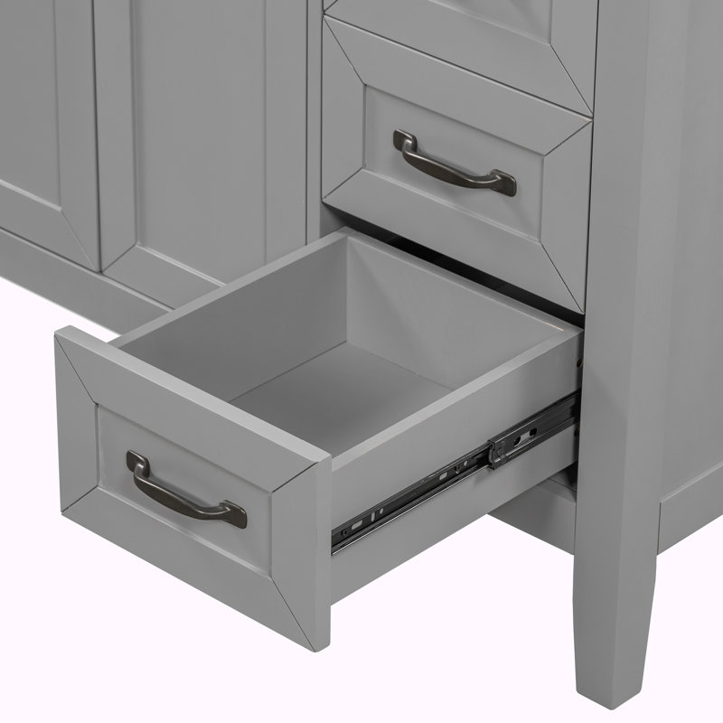 35,5 base de meuble-lavabo simple seulement, Gris