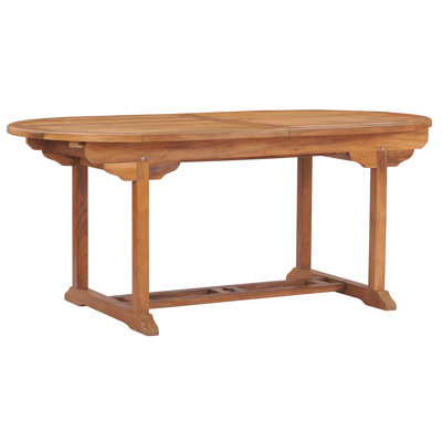 Dacia Extendable Oval Teak Outdoor Dining Table