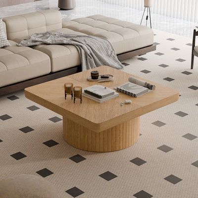 Wooden Square Coffee Table with sturdy base