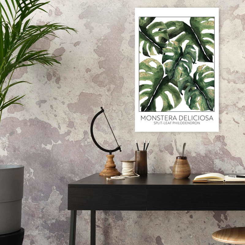 Art contemporain abstrait Philodendron, H 24 po x l 16 po