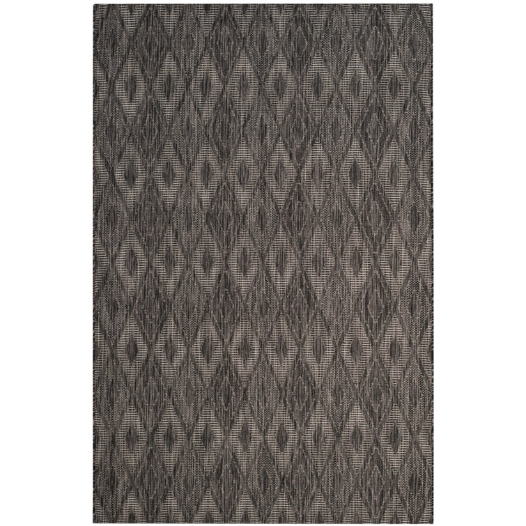 Colon Hooked Black Indoor/Outdoor Rug