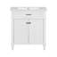 Meuble-lavabo de 30 po avec lavabo en céramique, porte à fermeture en douceur et tablettes réglables-1314457862