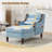 Oversized Chaise Lounge Chair with Wide Seat, Upholstered Sleeper Armchair with Storage Pockets, High Back Reading Sofa for Living Room and Bedroom-147622339