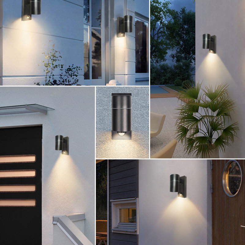 2 - Bulb Outdoor Sconce, Matte Black