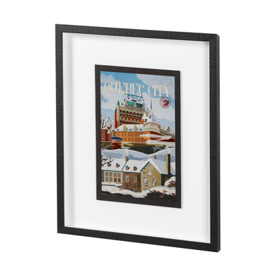 «Quebec City Go» par Simone, reproduction d'art encadrée sous verre
