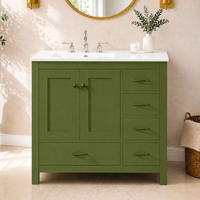 Meuble-lavabo rustique 36 po avec comptoir d'évier Rustic