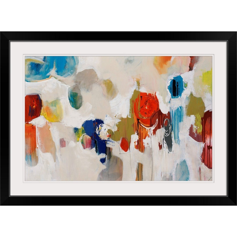 " Gum Drop " by Sydney Edmunds, 28" H x 38" W x 1" D, Black Framed