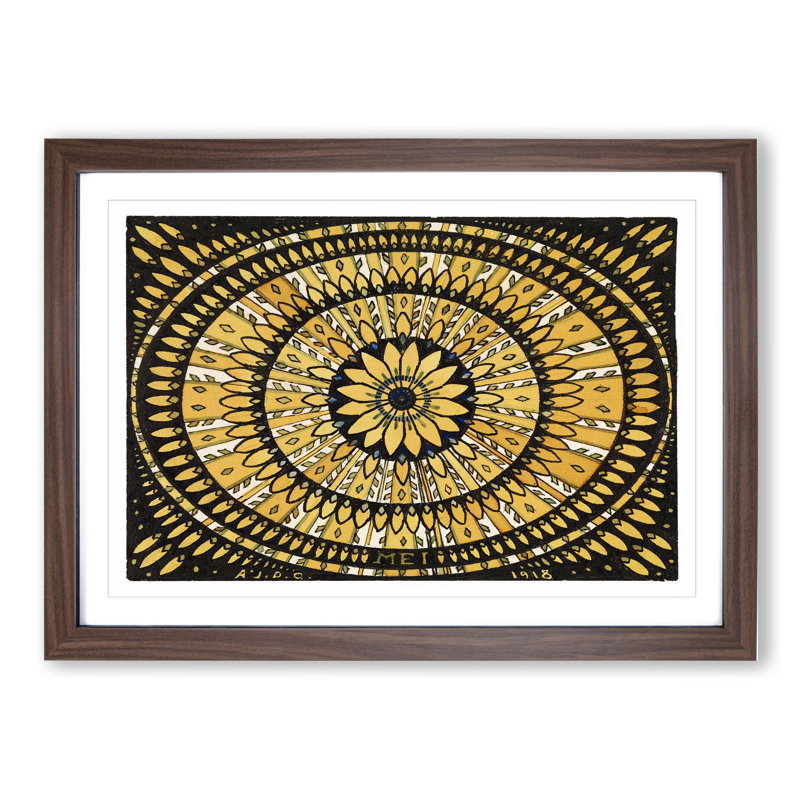 Flowers and Leaves by Julie De Graag - Framed Print, 27cm H x 36cm W x 2cm D, Walnut Framed