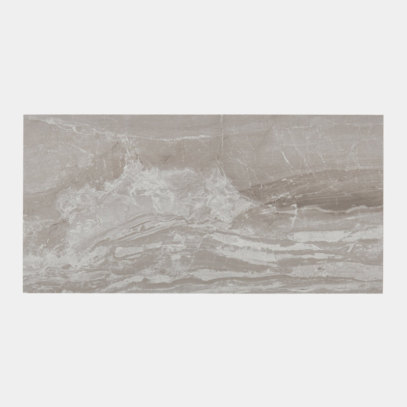 Famed 12" x 24" Porcelain Marble Look Wall & Floor Tile, Fortune Matte