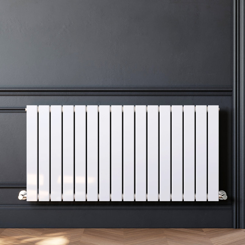 Sydnee Horizontal Designer Radiator, White, 60cm H x 121.6cm W x 4.9cm D