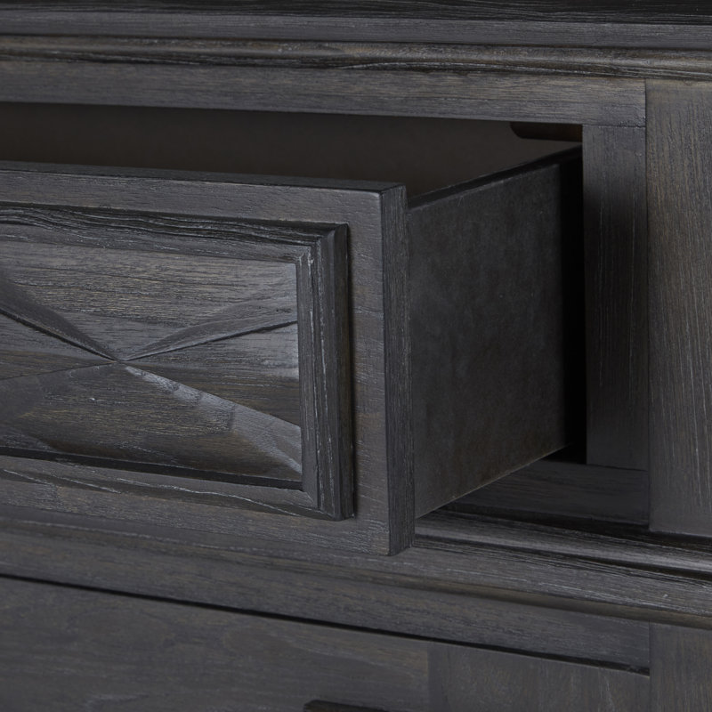 Ezekiel 2 - Door Accent Cabinet, Cerused Forest Black