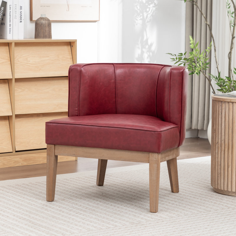 Ezra Upholstered Barrel Chair, Claret