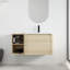 Ensemble de meuble-lavabo mural simple 40 po avec plateau en céramique Narnby-813775073-836330785