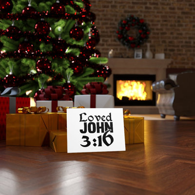 Loved John 3:16 - Wrapped Canvas Print