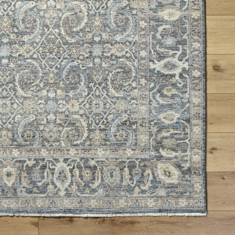 Amanat Hand Knotted Wool Abstract Indoor Rug, Rectangle 2' x 3'