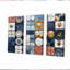 «Abstract Blue and White Rhythms Tiles III», ensemble d'art mural abstrait-107190956-107190957