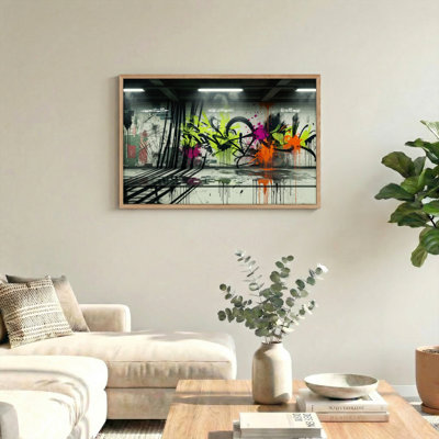 Ensemble d'une toile murale de style graffiti