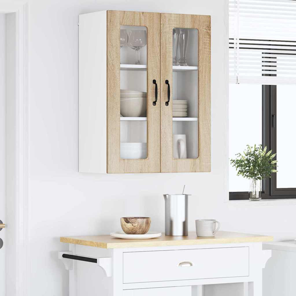 Vidaxl Kitchen Wall Cabinet Brown Oak 60 X 31 X 80 Cm Engineered Wood