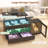 39.4" Lift Top Coffee Table with 2 Drawers, Modern LED Coffee Tables-112805688-112805687