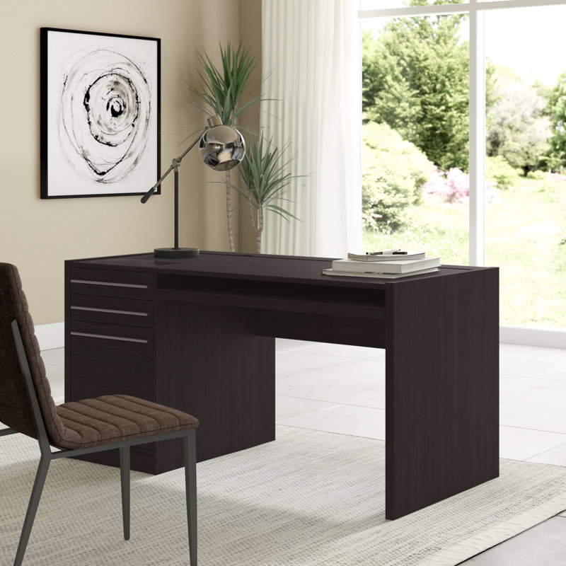 Computer Desk with Power Outlet, 30.75" H x 60" W x 30" D