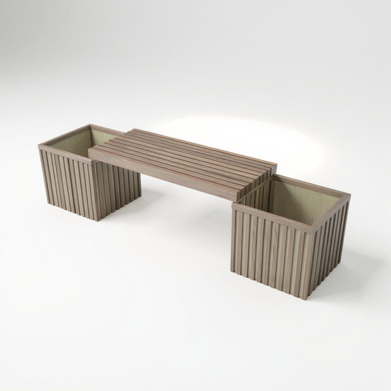 Grove Planter Bench - Ash Brown