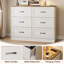 Commode 6 tiroirs avec station de charge pour chambre à coucher-105225352