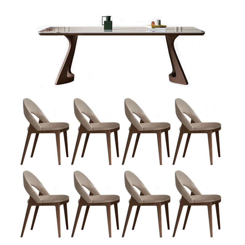 Table moderne en bois de frêne massif, H 29,52 po x L 78,74 po x l 39,37 po