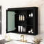Armoire de rangement moderne pour salle de bain avec miroir, 35 po x 27,5 po, peint en noir