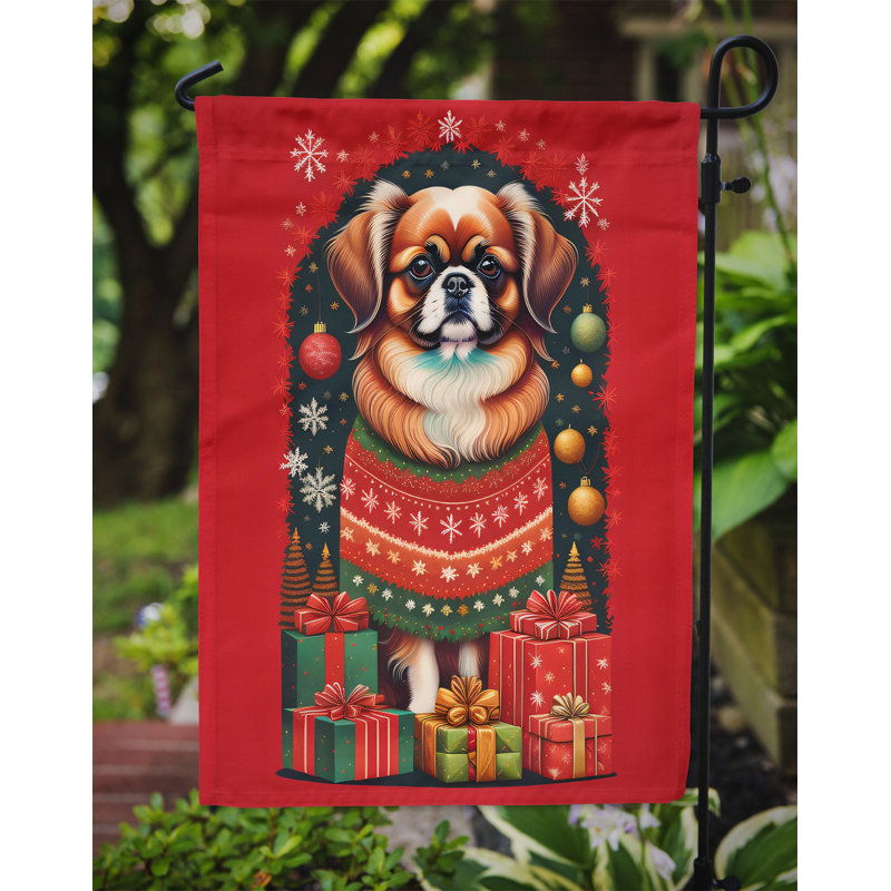 Drapeau de jardin en polyester double face H 15,5 po x l 11,25 po