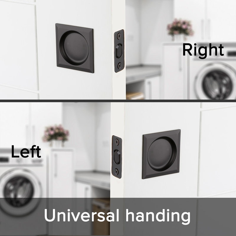 Square Passage Pocket Door Hardware