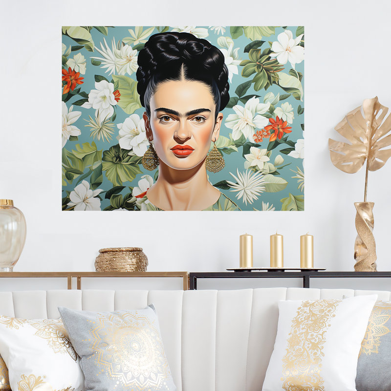 Art mural en métal Frida, H 12 po x l 20 po x P 1 po