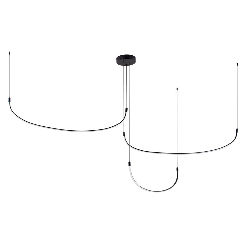 Talis 3 - Light LED Unique/Statement Pendant, Black