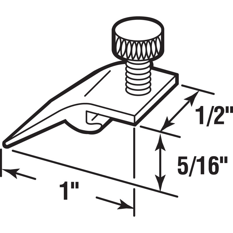 Prime-Line Storm Door Panel Clip with Screws, 5/16 in., Bronze