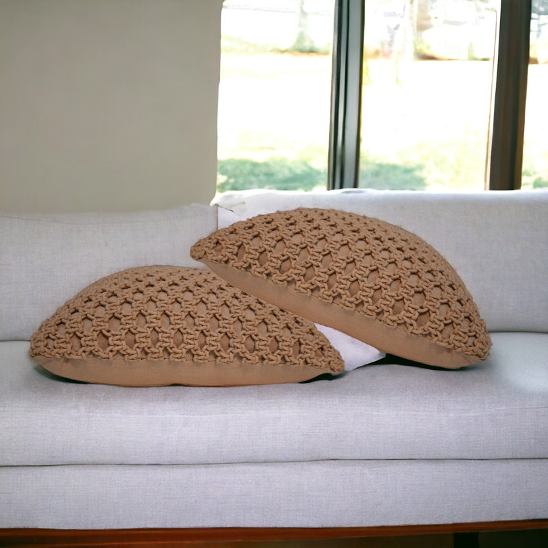 Choccolocco Square Cushion, Coffee