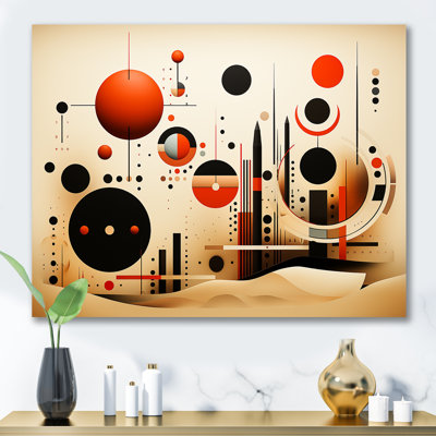 «Echoing Ellipse Beige», art mural géométrique