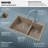Karran Quartz 33'' X 22'' Double Bowl 60/40 Top Mount Drop-in Kitchen Sink Kit-54821668