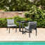 Ensemble de 2 chaises d'extérieur en aluminium avec coussins gris Gerri