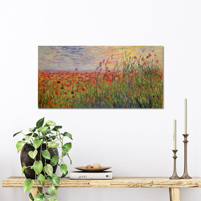 GUTTATY, art mural Monet, art mural sur toile Monet, peinture de Claude Monet, décoration murale de fleurs de printemps impressionnistes, impressions sur toile de paysage floral naturel