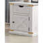 Table de bout de style rustique blanc antique avec table de bout et tiroirs