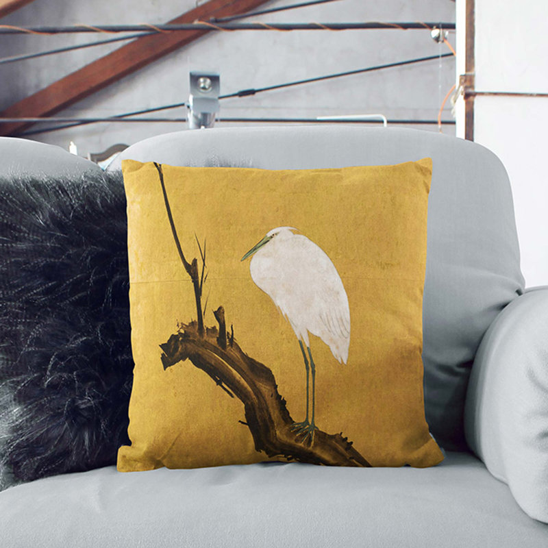 Square Throw Cushion, 40cm H x 40cm W x 15cm D, White