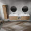 Meuble-lavabo mural élégant avec rangement abondant et attrait moderne