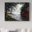 Fikes «Garden Scene 3», reproduction de peinture à l'huile sur toile tendue-25325582
