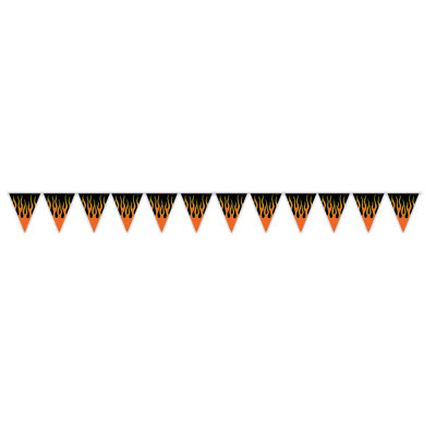 Bannière Flame Pennant, 11 po x 12 pi, paquet de 12