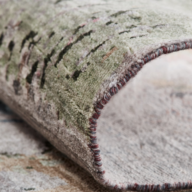 Wool Abstract Area Rug, Rectangle  10' x 14'